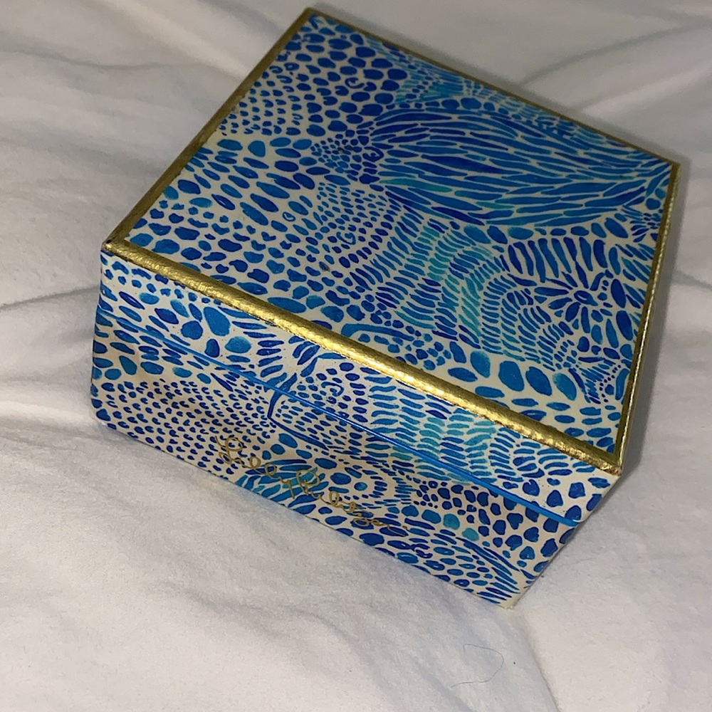 Blue and Gold Lilly Pulitzer Trinket Box